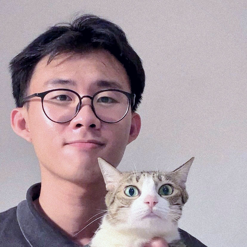 Thinh Vo with Pippi the cat